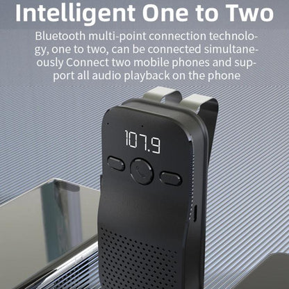 C17 Car Visor Bluetooth Hands Free 1 To 2 Large Volume Car Phone Speaker - Bluetooth Car Kits by buy2fix | Online Shopping UK | buy2fix