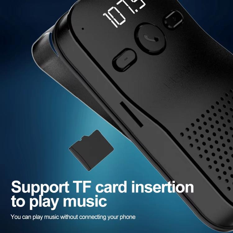 C17 Car Visor Bluetooth Hands Free 1 To 2 Large Volume Car Phone Speaker - Bluetooth Car Kits by buy2fix | Online Shopping UK | buy2fix