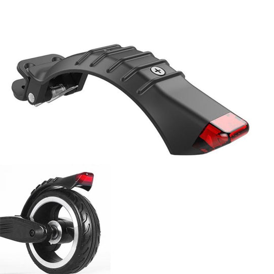 8 Inch Rear Mudguard Rear Wheel Brake Fender With Safe Light For Carbon Fiber Scooter