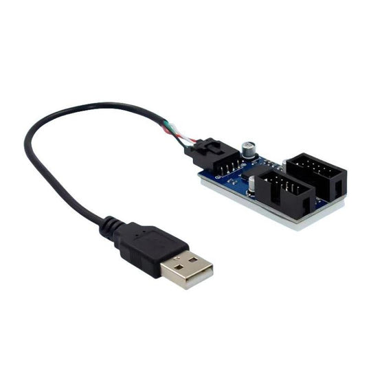 SUNWEIT ST650 GL850 USB2.0 9P To Dual Port Built-in 9P USB2.0 Motherboard Hub