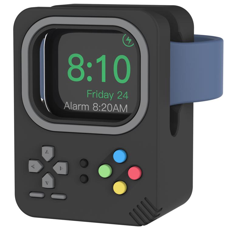 For Apple Watch AhaStyle DD05 Silicone Mini Charging Stand, Without Charger(Black) - Charger / Holder by AhaStyle | Online Shopping UK | buy2fix