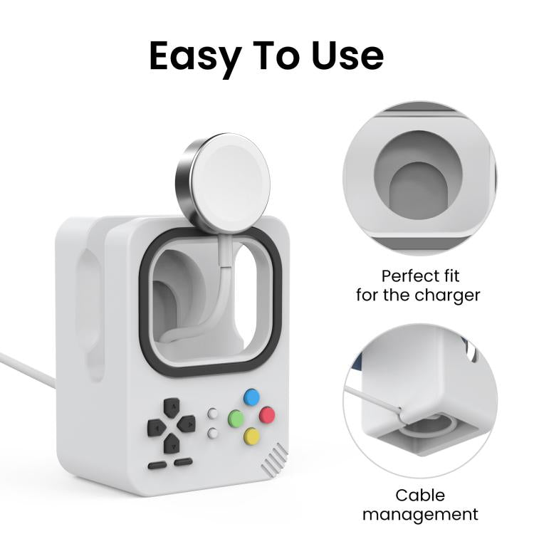 For Apple Watch AhaStyle DD05 Silicone Mini Charging Stand, Without Charger(Gray) - Charger / Holder by AhaStyle | Online Shopping UK | buy2fix