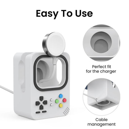 For Apple Watch AhaStyle DD05 Silicone Mini Charging Stand, Without Charger(Gray) - Charger / Holder by AhaStyle | Online Shopping UK | buy2fix