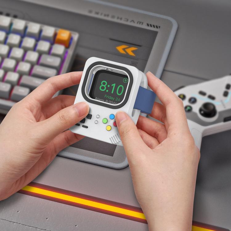 For Apple Watch AhaStyle DD05 Silicone Mini Charging Stand, Without Charger(Pink) - Charger / Holder by AhaStyle | Online Shopping UK | buy2fix