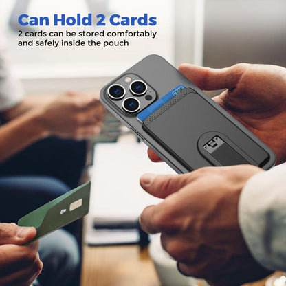 AhaStyle WG133 Adhesive Silicone Cell Phone Card Holder Phone Back Sticker Storage Bag(Black) - Adhesive Card Holders by AhaStyle | Online Shopping UK | buy2fix