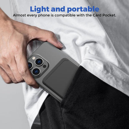 AhaStyle WG133 Adhesive Silicone Cell Phone Card Holder Phone Back Sticker Storage Bag(Black) - Adhesive Card Holders by AhaStyle | Online Shopping UK | buy2fix