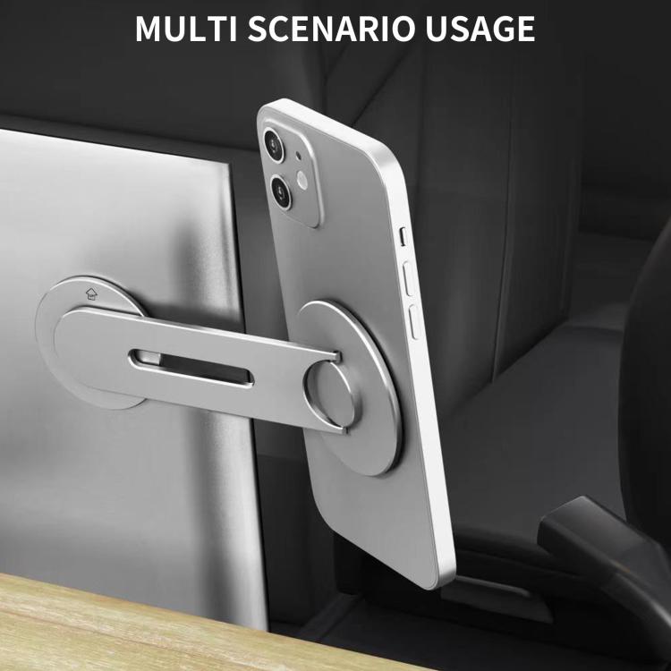 AhaStyle WG26-5 Aluminum MagSafe Circle Magnetic Laptop Expansion Stand Portable Adjustable Phone Holder(Black) - Hand-Sticking Bracket by AhaStyle | Online Shopping UK | buy2fix