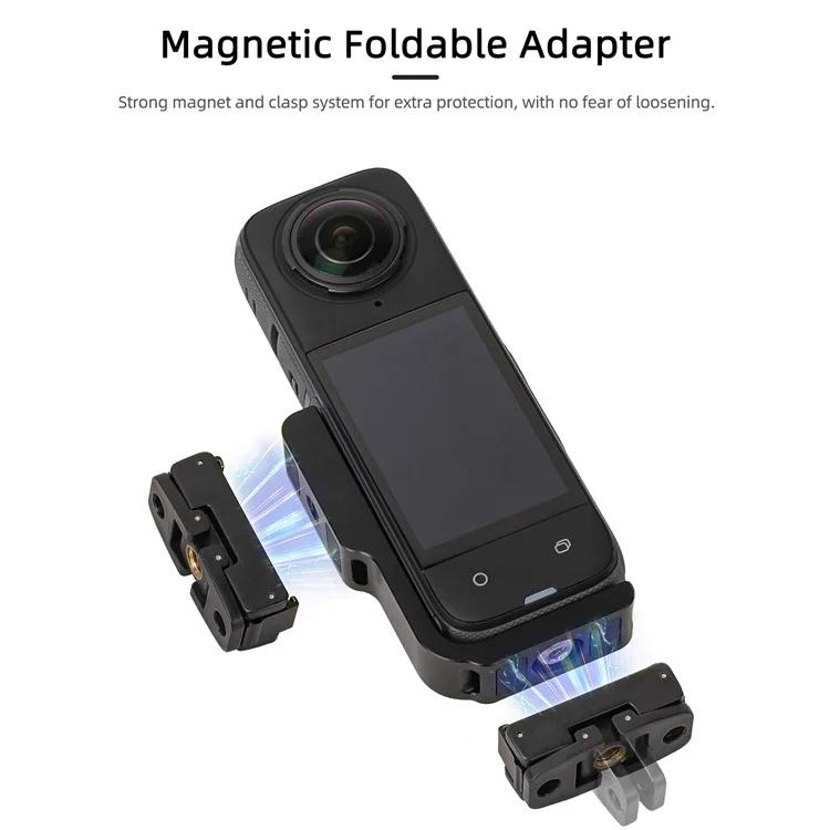 For Insta360 X5 / X4 Sunnylife X4-ZJ826 L-shape Conversion Bracket Magnetic Adaptor Expansion Accessory(Black) - Mount & Holder by Sunnylife | Online Shopping UK | buy2fix