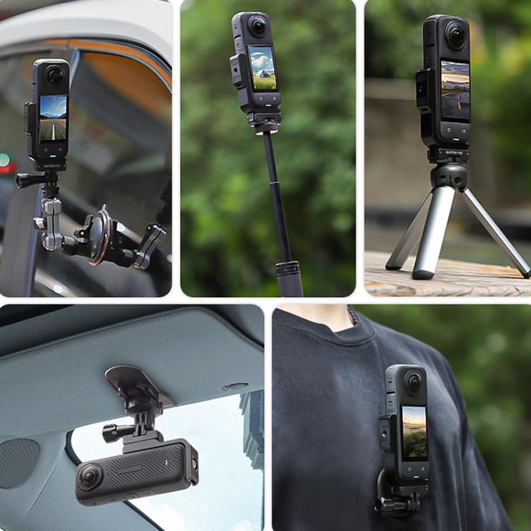 For Insta360 X5 / X4 Sunnylife X4-ZJ826 L-shape Conversion Bracket Magnetic Adaptor Expansion Accessory(Black) - Mount & Holder by Sunnylife | Online Shopping UK | buy2fix