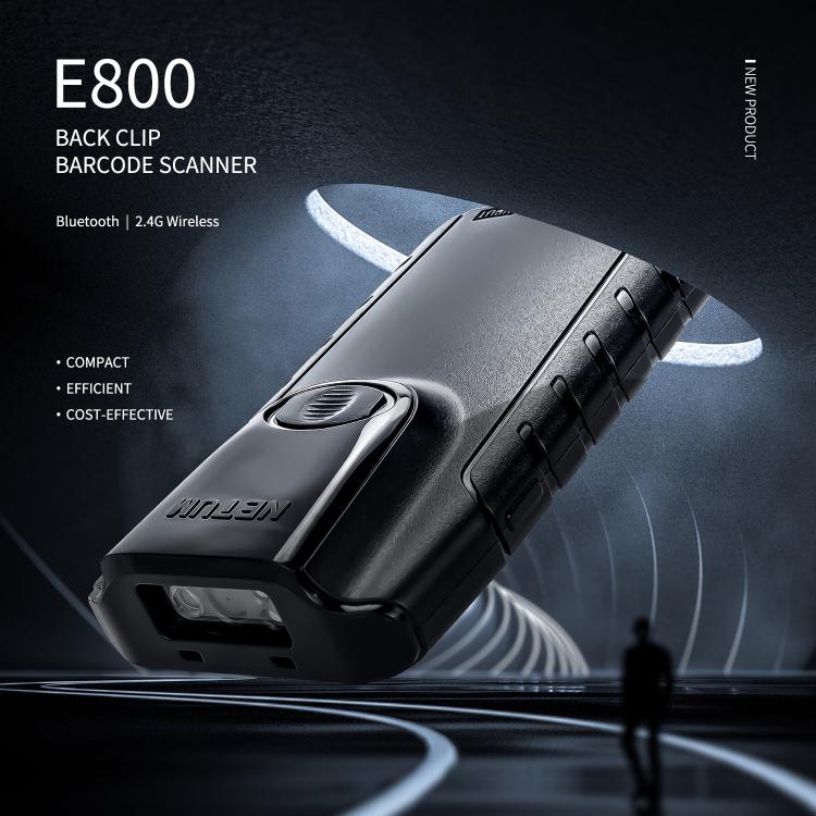 NETUM E800 2D QR Barcode Cell Phone Back Clip Portable Wireless Bluetooth Scanner - Portable Scanner by NETUM | Online Shopping UK | buy2fix