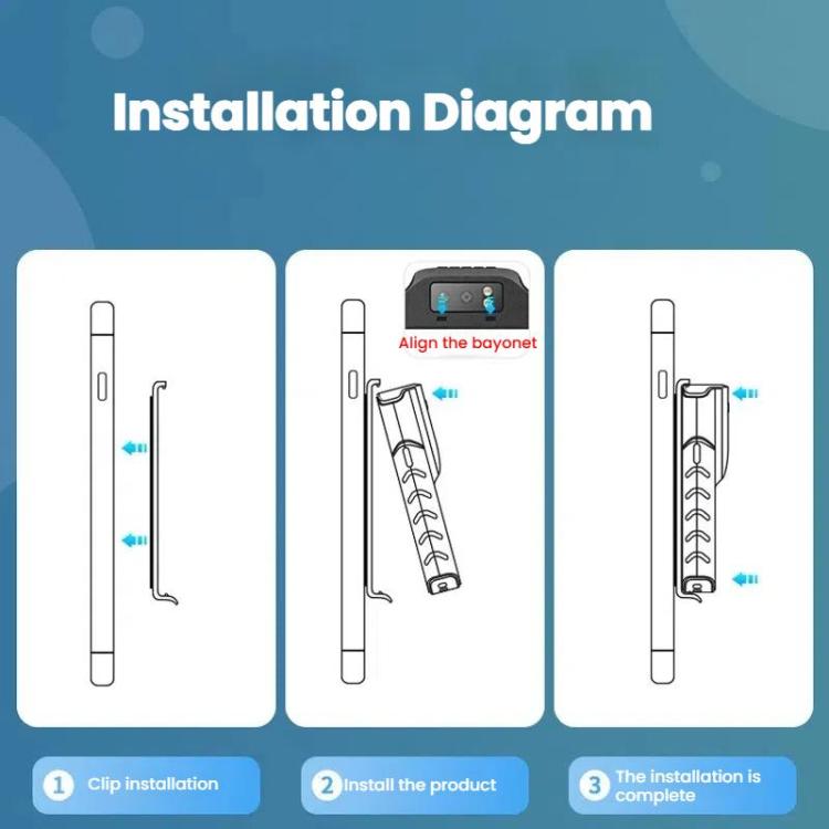 NETUM E800 2D QR Barcode Cell Phone Back Clip Portable Wireless Bluetooth Scanner - Portable Scanner by NETUM | Online Shopping UK | buy2fix