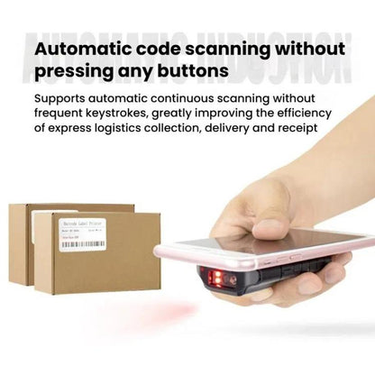 NETUM E800 2D QR Barcode Cell Phone Back Clip Portable Wireless Bluetooth Scanner - Portable Scanner by NETUM | Online Shopping UK | buy2fix