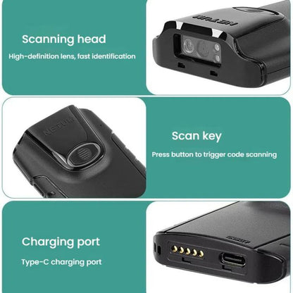 NETUM E800 2D QR Barcode Cell Phone Back Clip Portable Wireless Bluetooth Scanner - Portable Scanner by NETUM | Online Shopping UK | buy2fix