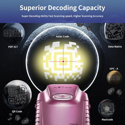 NETUM E900 Cell Phone Back Clip Portable 1/2 Code Wireless Bluetooth Scanner - Portable Scanner by NETUM | Online Shopping UK | buy2fix