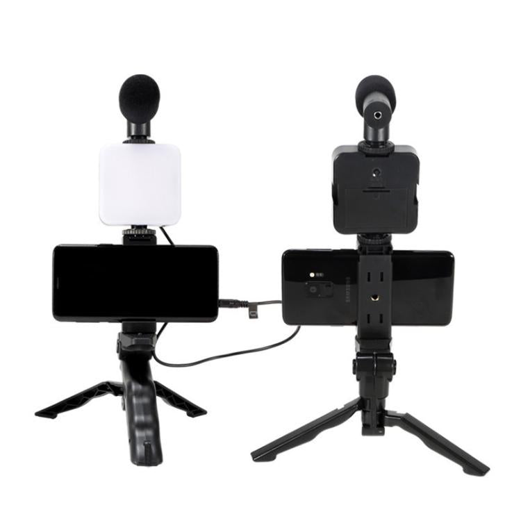 49 LEDs Streaming Lighting Kit for Phone All-in-One Video Recording Set with Tripod Stand &  Microphone AY-49 - Stand by buy2fix | Online Shopping UK | buy2fix