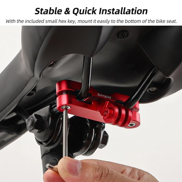 Sunnylife ZJ942 Sports Camera Bike Seat Mount Cycling Bracket(Red) - Mount & Holder by Sunnylife | Online Shopping UK | buy2fix