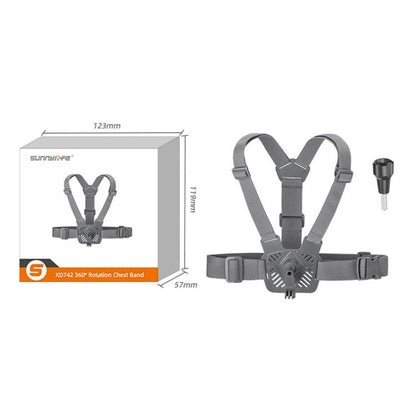 Sunnylife XD742 360 Degree Universal Sports Camera Chest Strap Mount(Gray) - Chest Belt by Sunnylife | Online Shopping UK | buy2fix