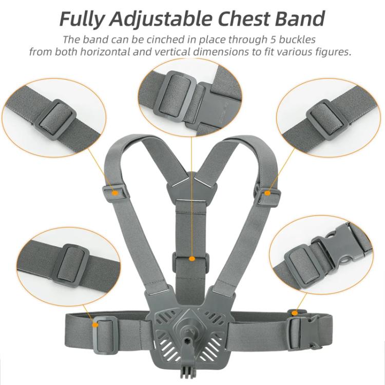 Sunnylife XD742 360 Degree Universal Sports Camera Chest Strap Mount(Gray) - Chest Belt by Sunnylife | Online Shopping UK | buy2fix