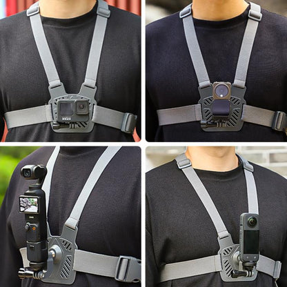 Sunnylife XD742 360 Degree Universal Sports Camera Chest Strap Mount(Gray) - Chest Belt by Sunnylife | Online Shopping UK | buy2fix