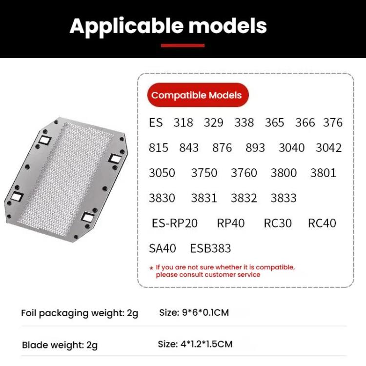 Blade+Foil For Panasonic ES9943C / ES318 / ES329 / ES338 / ES365 Electric Shavers - Shavers Parts by buy2fix | Online Shopping UK | buy2fix