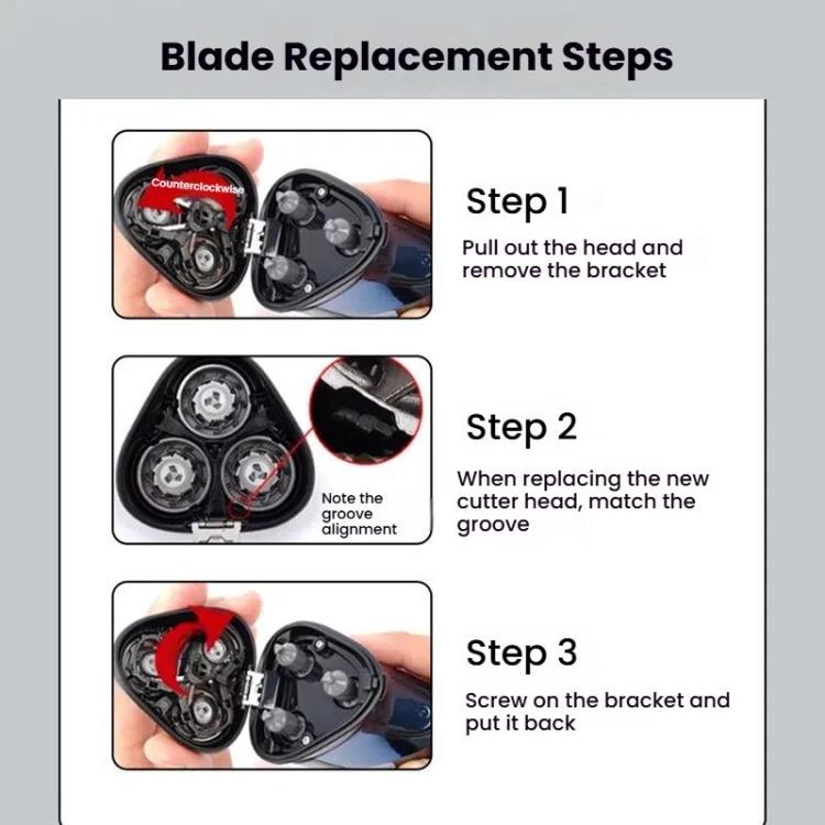 3pcs /Pack FR6 Shaver Blades For Flyco FS711/FS829/FS812/FS821/FS871/FS876/FS875 Electric Trimmer - Shavers Parts by buy2fix | Online Shopping UK | buy2fix