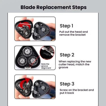 3pcs /Pack FR6 Shaver Blades For Flyco FS711/FS829/FS812/FS821/FS871/FS876/FS875 Electric Trimmer - Shavers Parts by buy2fix | Online Shopping UK | buy2fix