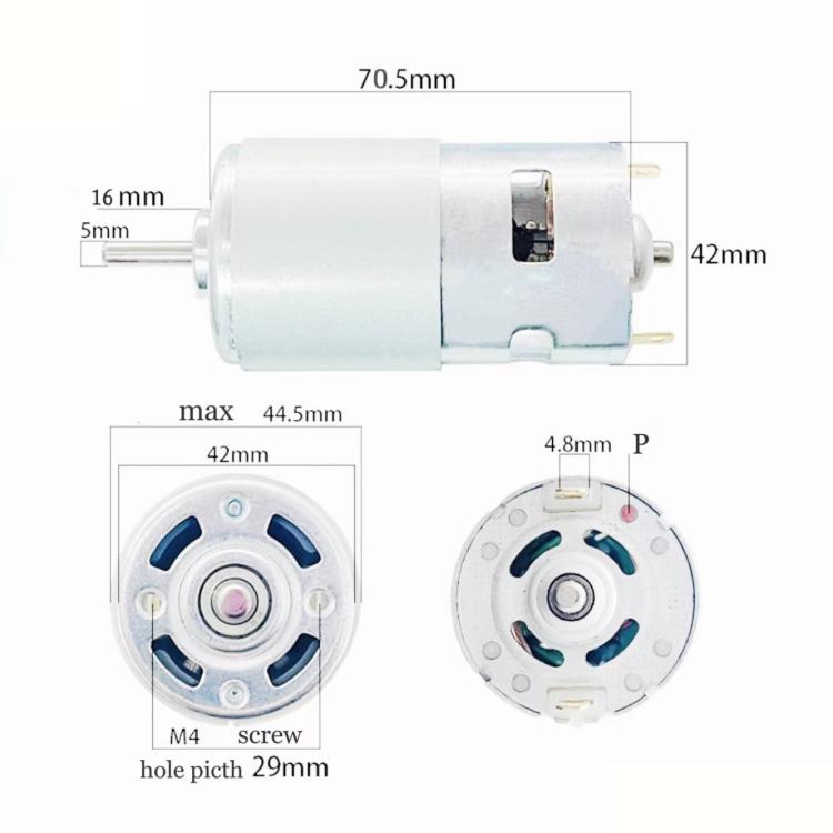 12V 5000RPM 795 Dual Ball DC Motor Juicer Pump High Torque Motor - Juicer Parts by buy2fix | Online Shopping UK | buy2fix