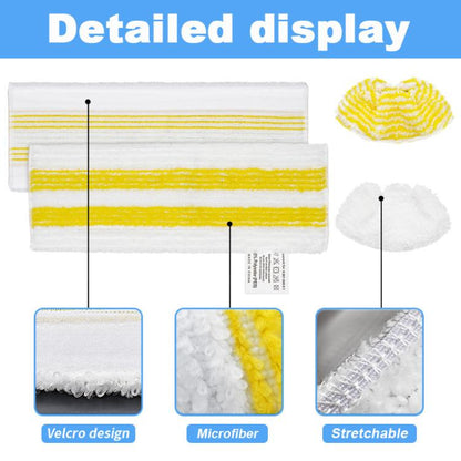 3pcs /Pack  Flat Mop Attachments For Karcher Easyfix SC1 SC2 SC3 SC4 SC5 SV7 Steam Mop Replacement - For Karcher Accessories by buy2fix | Online Shopping UK | buy2fix