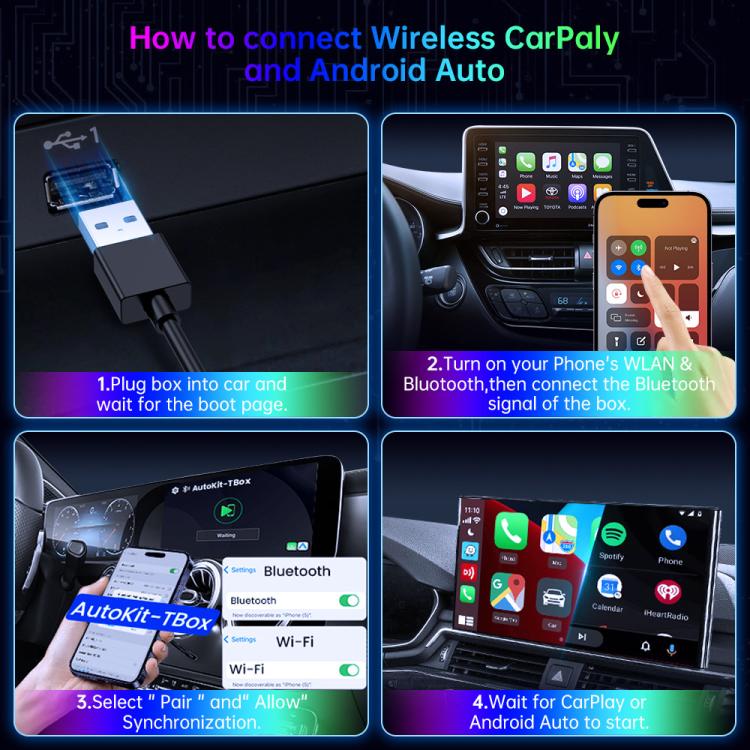 BY971 Wireless CarPlay Adapter 3-In-1 Car TV Stick HDMI Out Sync For Laptop/TV  4+32G - Bluetooth Adapters by buy2fix | Online Shopping UK | buy2fix