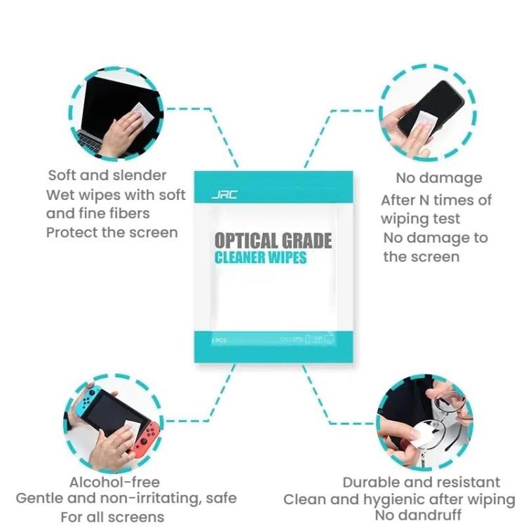 JRC F502 100pcs /Box Cleaning Glasses Paper Cell Phone Screen Cleaning Portable Alcohol Kit - Others by JRC | Online Shopping UK | buy2fix