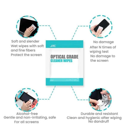 JRC F502 100pcs /Box Cleaning Glasses Paper Cell Phone Screen Cleaning Portable Alcohol Kit - Others by JRC | Online Shopping UK | buy2fix