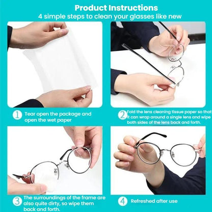 JRC F502 100pcs /Box Cleaning Glasses Paper Cell Phone Screen Cleaning Portable Alcohol Kit - Others by JRC | Online Shopping UK | buy2fix