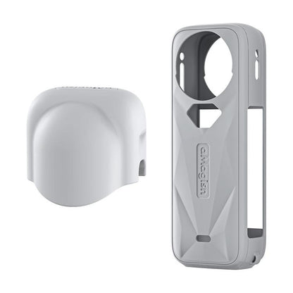 aMagisn Body Case+Lens Cap For Insta360 X5 Action Camera Protective Accessories Gray - Case & Bags by aMagisn | Online Shopping UK | buy2fix