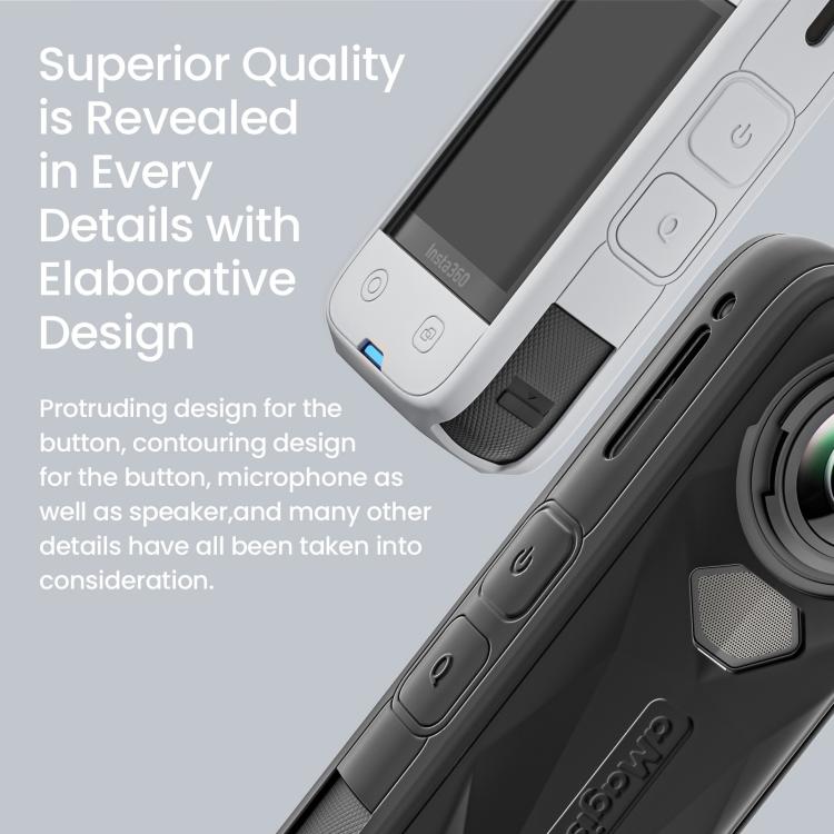 aMagisn Body Case For Insta360 X5 Action Camera Protective Accessories Gray - Case & Bags by aMagisn | Online Shopping UK | buy2fix