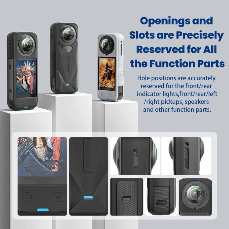 aMagisn Body Case For Insta360 X5 Action Camera Protective Accessories Black - Case & Bags by aMagisn | Online Shopping UK | buy2fix