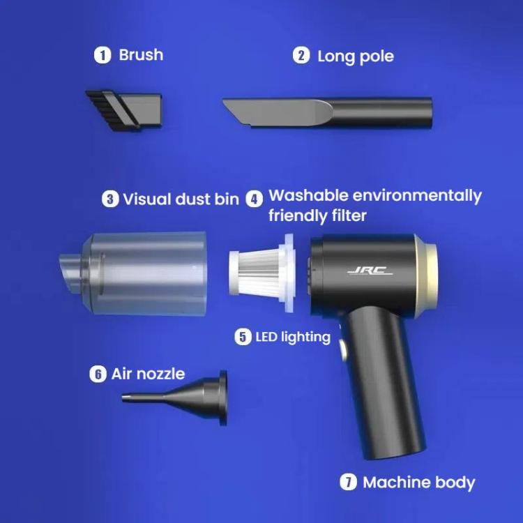 JRC Handheld Wireless Vacuum Cleaner Keyboard Desktop Cleaning Dust Removal Equipped(Black) - Vacuum Cleaner by JRC | Online Shopping UK | buy2fix