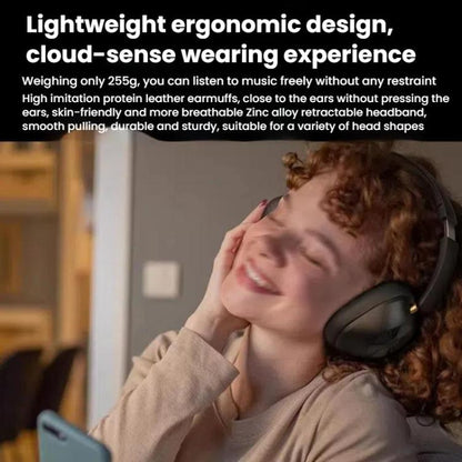 OneOdio Focus A5 ANC Active Noise Reduction Headset Wireless Bluetooth Gaming Sports Headset(Black) - Bluetooth Earphone by OneOdio | Online Shopping UK | buy2fix