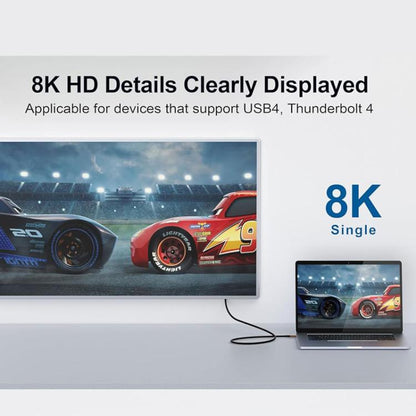 QGeeM USB4 Type-C PD 240W Fast Charging Cable With Digital Display, 40Gbps Data Transfer, 8K 60Hz Video Output For Laptop/Phone/Tablet 1m - USB-C & Type-C Cable by QGeeM | Online Shopping UK | buy2fix