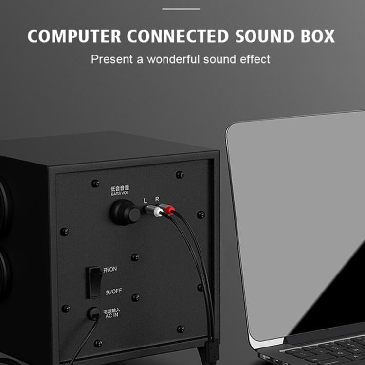 QGeeM 2RCA to 3.5mm Jack Audio Cable Gold-Plated Stereo Aux Cord for Home Theater, DVD Player,Hi-Fi Systems 3m - Aux Cable by QGeeM | Online Shopping UK | buy2fix