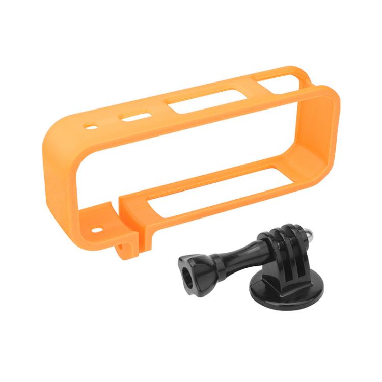 For Insta360 X5 360 Camera CQT Expandable Protective Cage Shockproof Case Horizontal Orange - Mount & Holder by CQT | Online Shopping UK | buy2fix