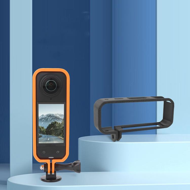 For Insta360 X5 360 Camera CQT Expandable Protective Cage Shockproof Case Vertical Black - Mount & Holder by CQT | Online Shopping UK | buy2fix