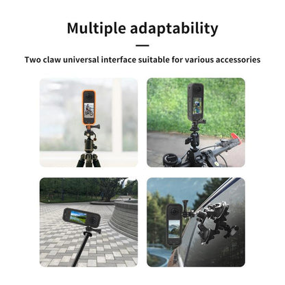 For Insta360 X5 360 Camera CQT Expandable Protective Cage Shockproof Case Vertical Black - Mount & Holder by CQT | Online Shopping UK | buy2fix