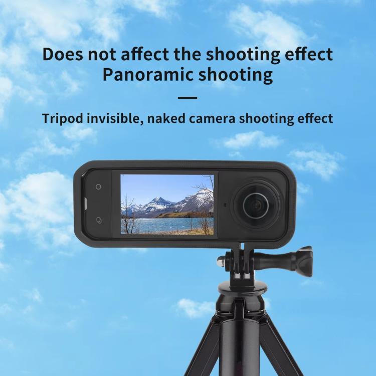 For Insta360 X5 360 Camera CQT Expandable Protective Cage Shockproof Case Vertical Orange - Mount & Holder by CQT | Online Shopping UK | buy2fix