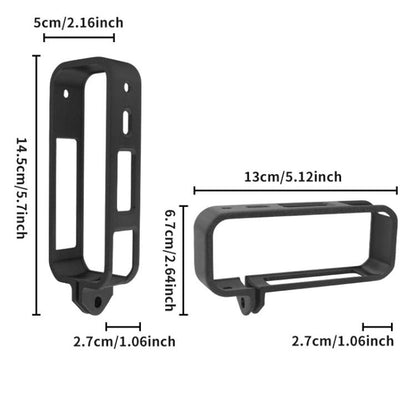 For Insta360 X5 360 Camera CQT Expandable Protective Cage Shockproof Case Vertical Black - Mount & Holder by CQT | Online Shopping UK | buy2fix