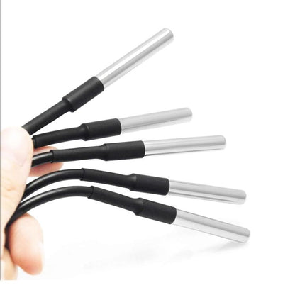 2pcs /Pack DS18B20 Waterproof Temperature Sensor Probe Stainless Steel Encapsulated 1m Cable - Sensor Module by buy2fix | Online Shopping UK | buy2fix