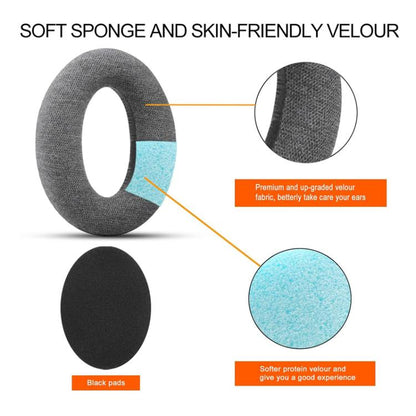 1pair Replacement Ear Pads For Sennheiser HD545, HD565, HD580, HD600, HD650 Headphones(Linen Gray) - Earmuff & Pad by buy2fix | Online Shopping UK | buy2fix