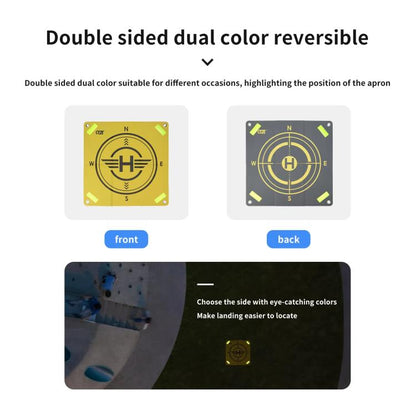 CQT 55cm Universal Reflective Drone Landing Pad Dual-Sided Waterproof Foldable Mat with Ground Pegs(Two-Tone) - Parking Apron by CQT | Online Shopping UK | buy2fix