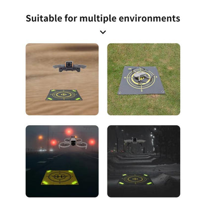 CQT 55cm Universal Reflective Drone Landing Pad Dual-Sided Waterproof Foldable Mat with Ground Pegs(Two-Tone) - Parking Apron by CQT | Online Shopping UK | buy2fix