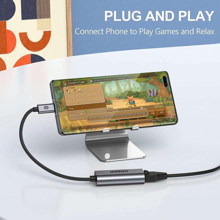 QGeeM  USB-A To RJ45 LAN Converter Gigabit Ethernet Adapter for Laptop, PC, Smartphone, Plug & Play Cable Length 15cm - Cable & Adapters by QGeeM | Online Shopping UK | buy2fix