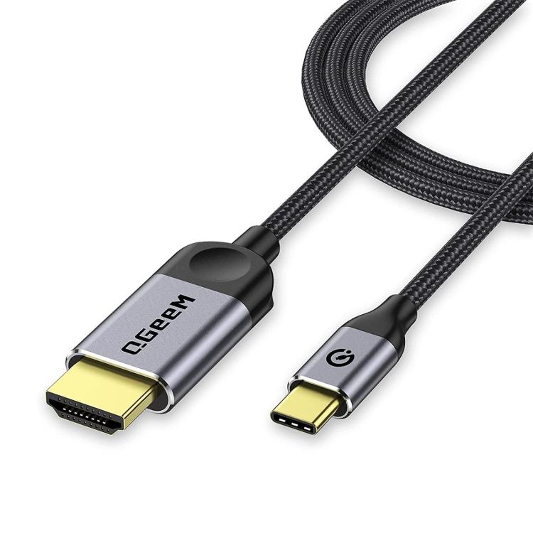 QGeeM USB-C/Type-C To HDMI Cable 4K 30Hz For Screen Mirroring & Extended Display, Cable Length: 1.2m - Cable by QGeeM | Online Shopping UK | buy2fix
